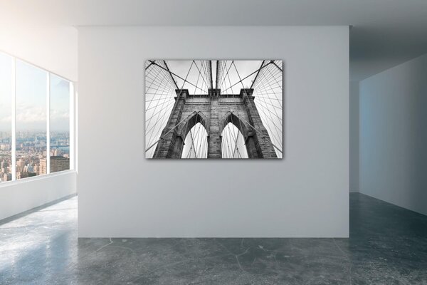Impresi Tablou Brooklyn bridge black and white - 70 x 50 cm