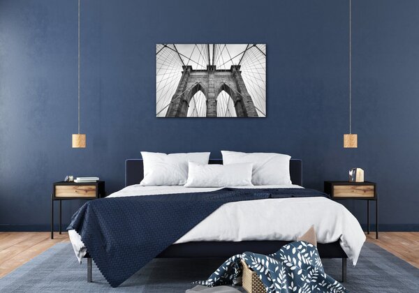 Impresi Tablou Brooklyn bridge black and white - 60 x 40 cm
