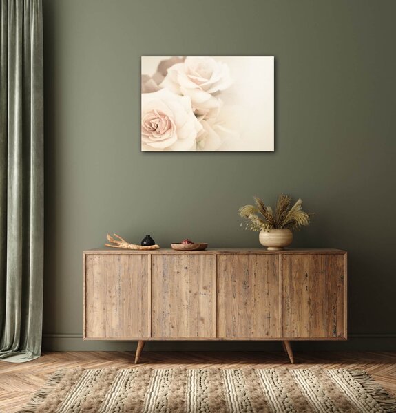 Impresi Tablou White roses - 70 x 50 cm