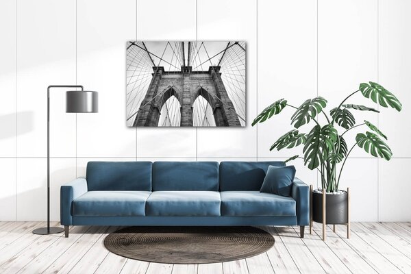 Impresi Tablou Brooklyn bridge black and white - 70 x 50 cm