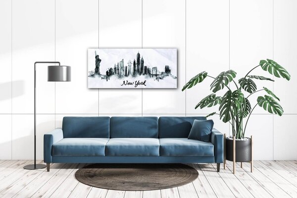 Impresi Tablou New York panorama - 90 x 40 cm