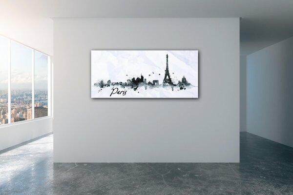 Impresi Tablou Paris panorama - 90 x 40 cm