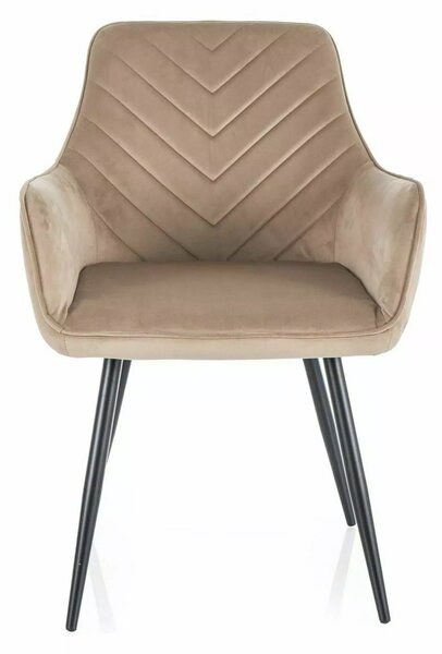Scaun de bucatarie tapitat FIGO, bej/negru BLUVEL 28