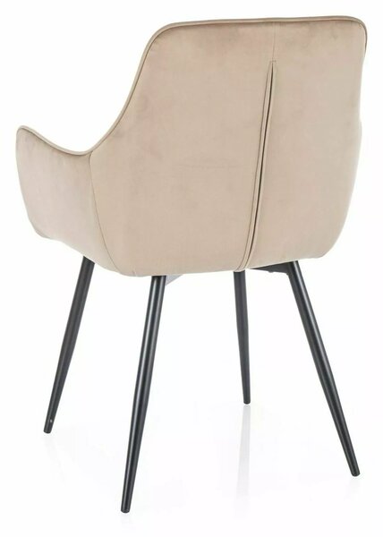 Scaun de bucatarie tapitat FIGO, bej/negru BLUVEL 28