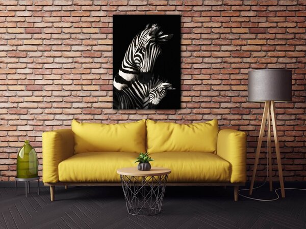 Impresi Tablou Zebras black and white - 50 x 70 cm