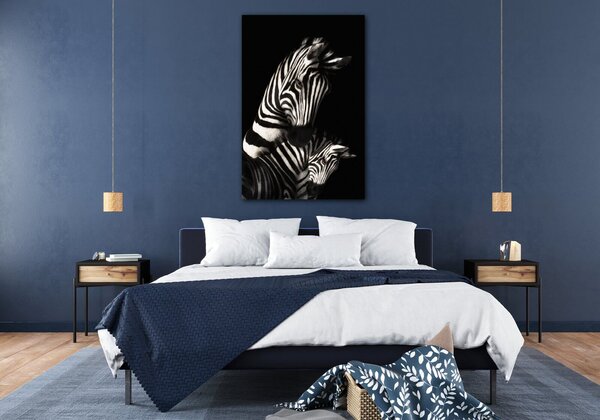 Impresi Tablou Zebras black and white - 60 x 40 cm