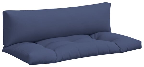 Perne canapea din paleți, 2 buc., bleumarin, textil Oxford