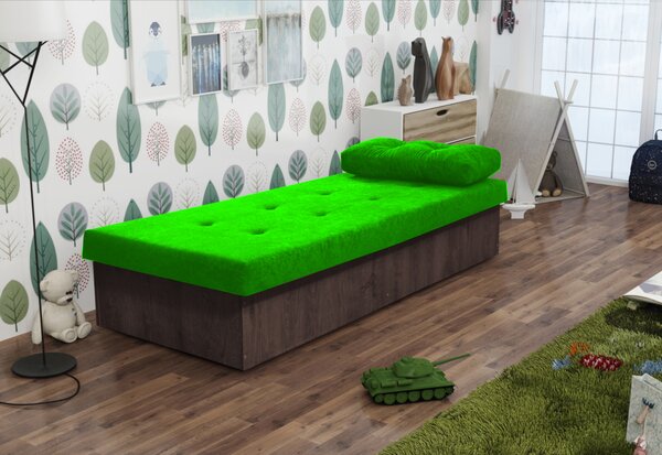 Canapea LARISA, 190x80x38, suedine 81/cenușă închisă