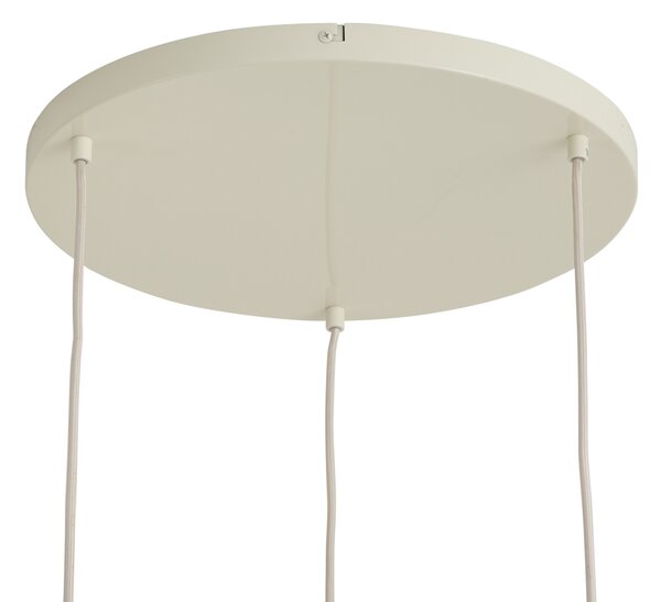 Lampă suspendată retro bej cu abajur metalic cu 3 lumini - Ophelia