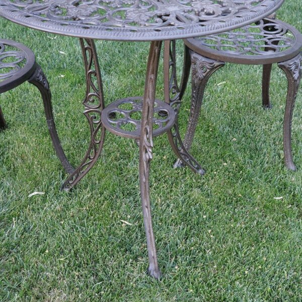 Set mobilier grădină din aluminiu cu 2 scaune Carina, maro