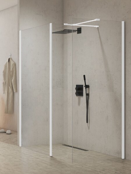 New Trendy New Modus White perete cabină de duș walk-in 90 cm alb mat/sticla transparentă EXK-2278