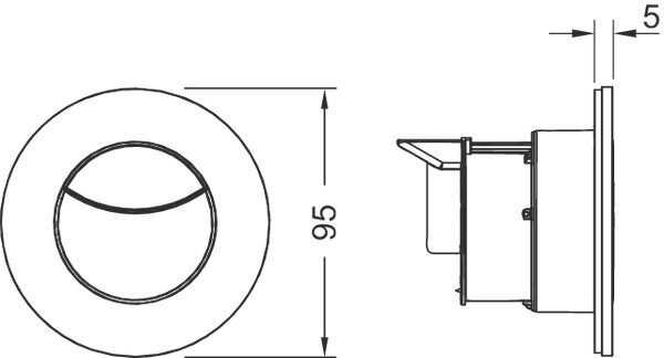Tece Flushpoint buton de spălare pentru WC alb 9240981