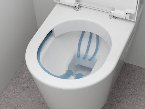 Hansgrohe EluPura Original Q vas wc stativă fără margine alb lucios 60135450