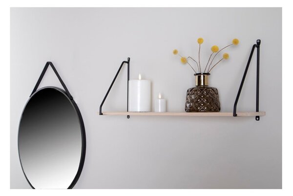 Raft din lemn masiv negru pavlovnia Arnhem - House Nordic