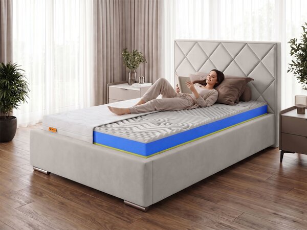 Saltea din spumă Favorit Plus 80x200 - husă Aloe Vera WHITE