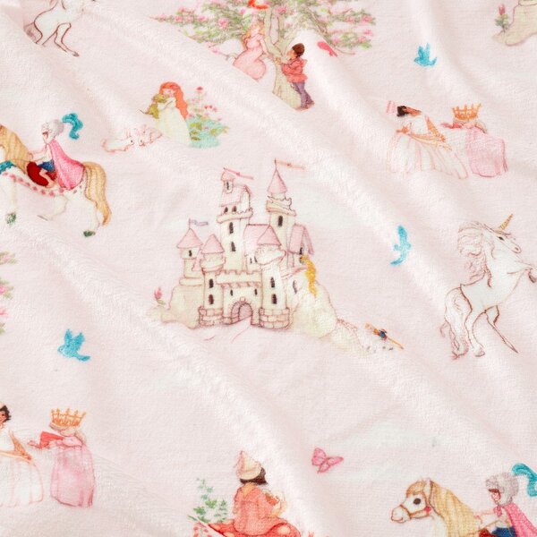 Pătură pentru copii roz din micropluș/cocolino 150x200 cm Fairytale – Belle & Boo