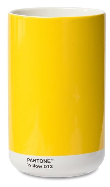 Vază galbenă din ceramică Yellow 012 – Pantone