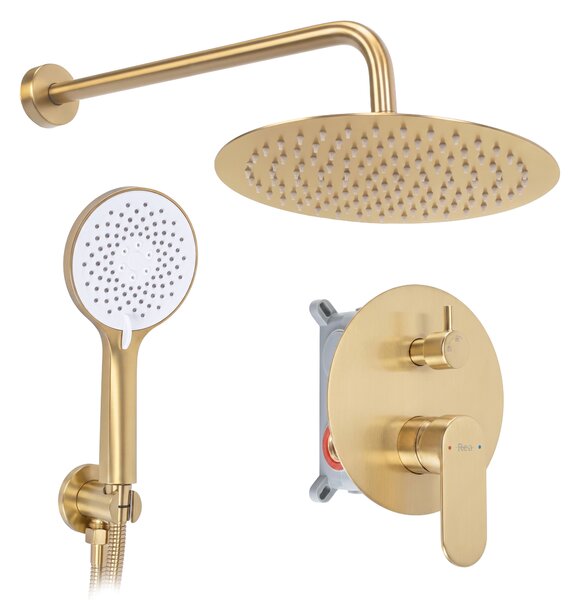 Set de dus incastrat Rea Drop Brush Gold + BOX
