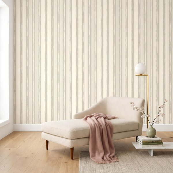 Tapet Dungi verticale texturate, de culoare crem și bej deschis, Tapet geometrie, Tapet dungi, a01268v2 : Uwalls.ro