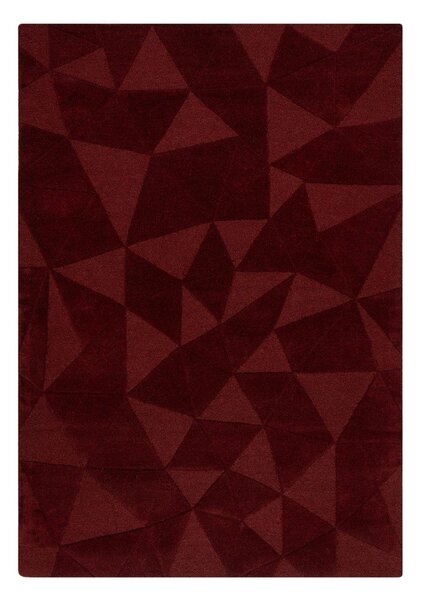 Covor burgundy țesut manual din lână 160x230 cm Shard Red – Flair Rugs