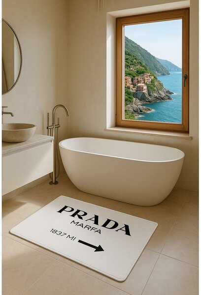 Covorașe de baie albe 2 buc. din catifea 60x100 cm Prada – Mila Home