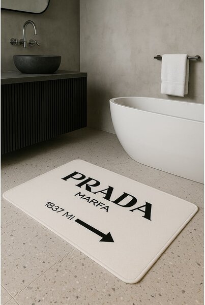 Covorașe de baie albe 2 buc. din catifea 60x100 cm Prada – Mila Home