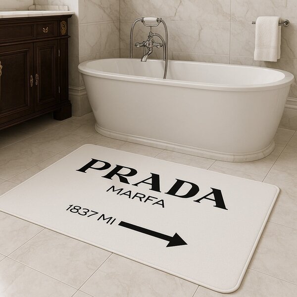 Covorașe de baie albe 2 buc. din catifea 60x100 cm Prada – Mila Home