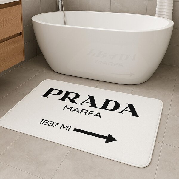 Covorașe de baie albe 2 buc. din catifea 60x100 cm Prada – Mila Home