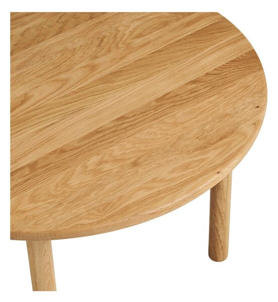 Măsuță de cafea în culoare naturală rotundă din lemn de stejar ø 70 cm Jena – House Nordic