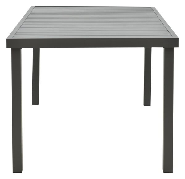 Masa de gradina, Model Kliton, culoare gri inchis, aluminiu si textil, 150x80x74 cm