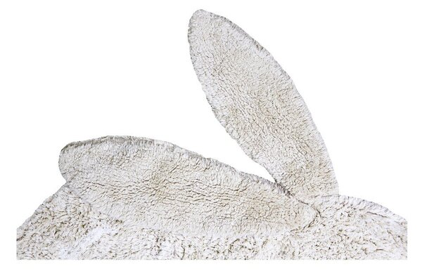 Covor pentru copii gri deschis lavabil/țesut manual din bumbac 130x135 cm Bunny – Lorena Canals
