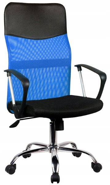 Scaun de birou KORAD OCF-7, 58x105-115x60, albastru/negru