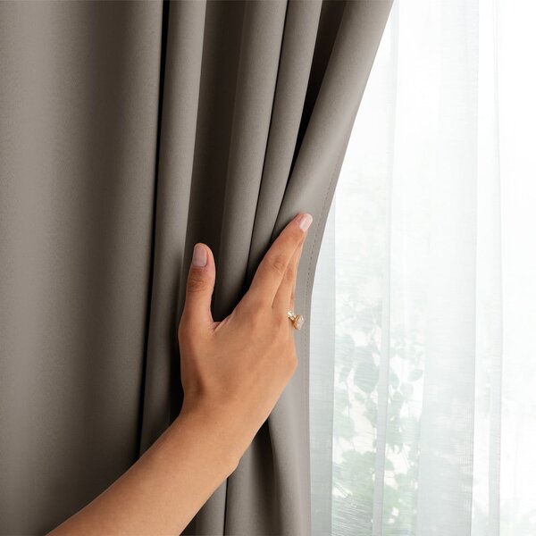 Draperie grej dimout (semi-opacă) 140x175 cm Kierra – Restilo