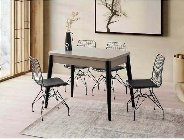 Masa extensibila DOLUNAY 1285, bej, PAL melaminat, 100/120x60/100x75 c