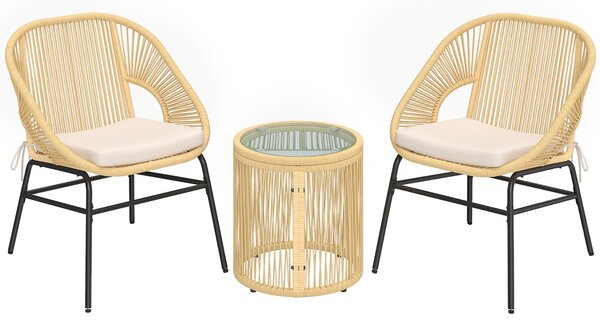 Outsunny bistro mobilier ratan polyrattan | Aosom Romania