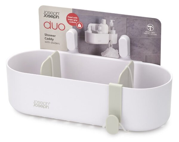 Raft pentru baie alb autoadeziv din plastic Duo – Joseph Joseph