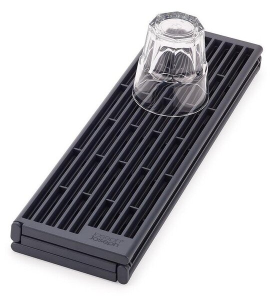 Scurgător de vase gri ajustabil din plastic 43x13 cm Platform – Joseph Joseph