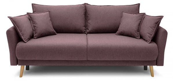 Canapea Extensibilă 3 locuri JULIET, cu ladă de depozitare, 215x88x95 cm, Violet-Loft