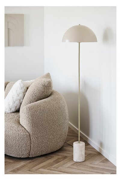Lampadar bej cu abajur din metal (înălțime 155 cm) Sheffield – House Nordic