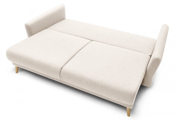 Canapea Extensibilă 3 locuri JULIET, cu ladă de depozitare, 215x88x95 cm, Crem-Loft