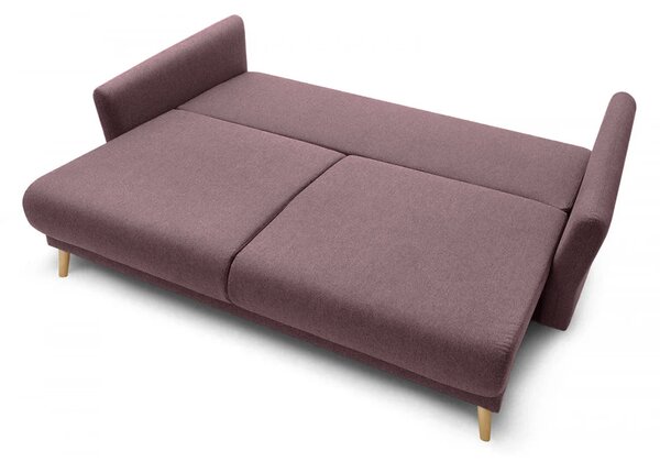 Canapea Extensibilă 3 locuri JULIET, cu ladă de depozitare, 215x88x95 cm, Violet-Loft