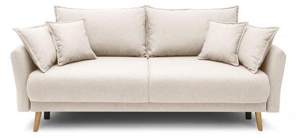 Canapea Extensibilă 3 locuri JULIET, cu ladă de depozitare, 215x88x95 cm, Crem-Loft