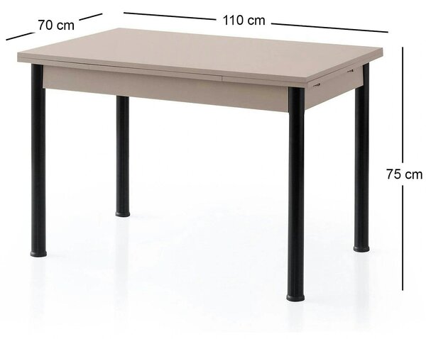 Masa extensibila POLO 1300, bej, PAL melaminat, 110/170x70x75 cm