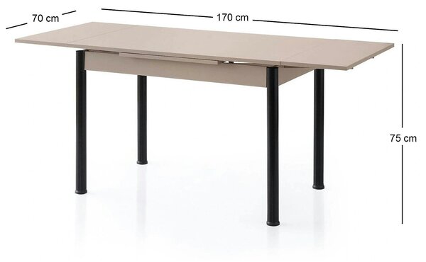 Masa extensibila POLO 1300, bej, PAL melaminat, 110/170x70x75 cm