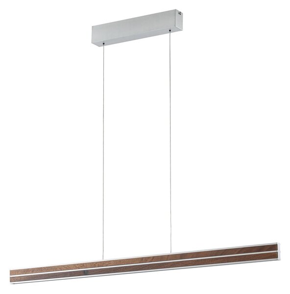 Lustră Pendul Quitani, Lisene, reglabil, Lemn, Sala de mese, Lemn, Design