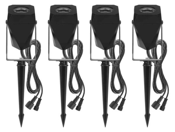 SET 4x lampă LED RGBIC dimabilă de exterior LED/7W/230V 3000-6500K IP65 Wi-Fi Tuya