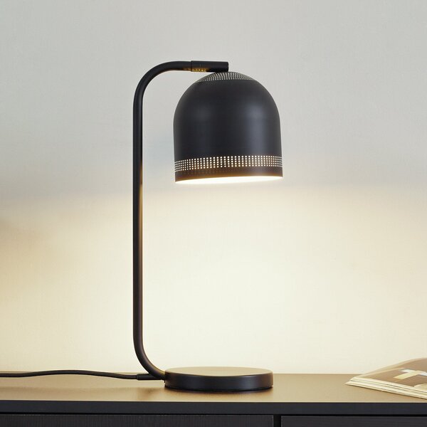 NOLA Lampa de masă Nola Oura, negru, înălțime 45 cm, fier, E14, Negru, dormitor, Metal, Scandinavă