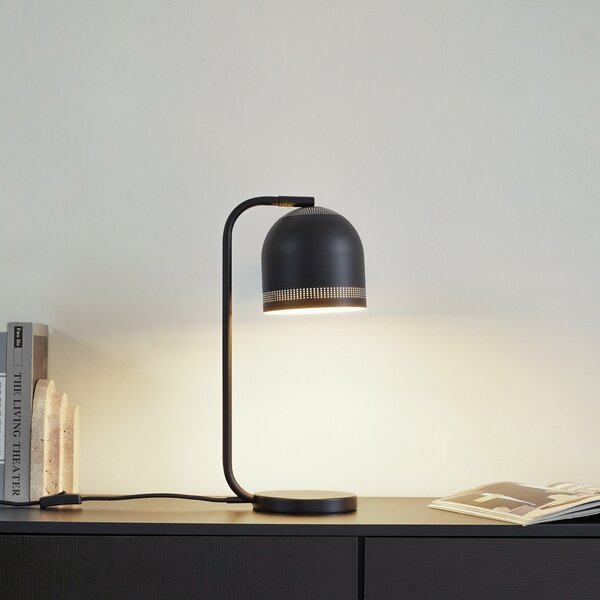 NOLA Lampa de masă Nola Oura, negru, înălțime 45 cm, fier, E14, Negru, dormitor, Metal, Scandinavă