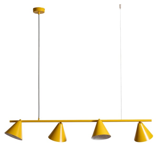Lustră Pendul ALDEX, Hängeleuchte Form 4, reglabil, Galben, Sala de mese, Metal, Modern