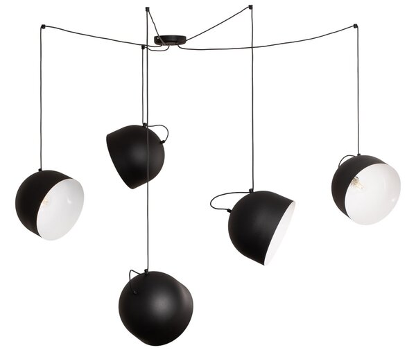 Lustră Pendul ALDEX, Pepe, reglabil, Negru, Camera de zi, Metal, Modern